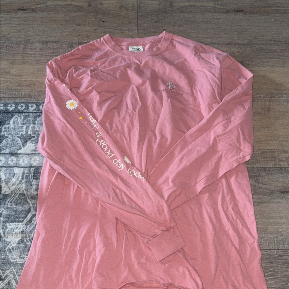 Simply Southern Coral Long Sleeve Tee